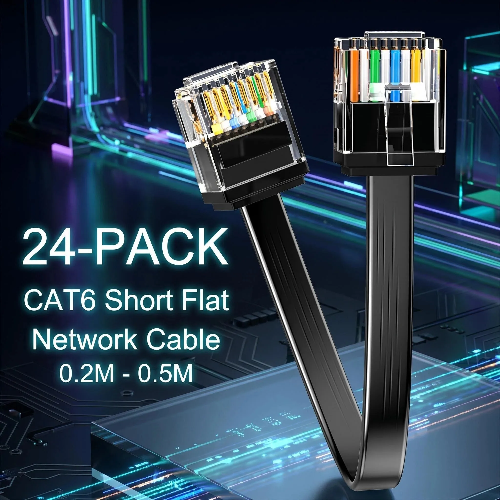 Patch Panel Cat6 - 0.2m 0.3m 0.5m Cat6 Ethernet Patch