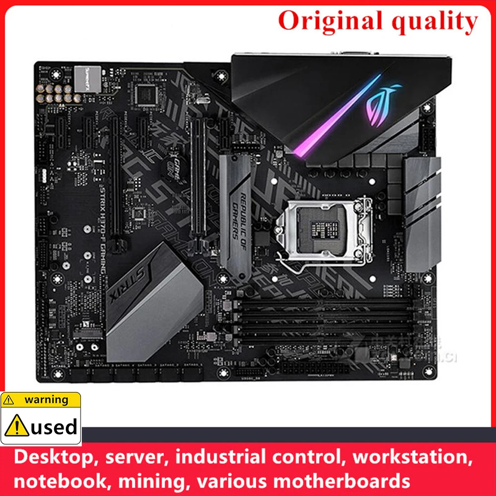 

Used For ROG STRIX H370-F GAMING Motherboards LGA 1151 DDR4 64GB ATX For Intel H370 Desktop Mainboard M.2 NVME SATA III USB3.0