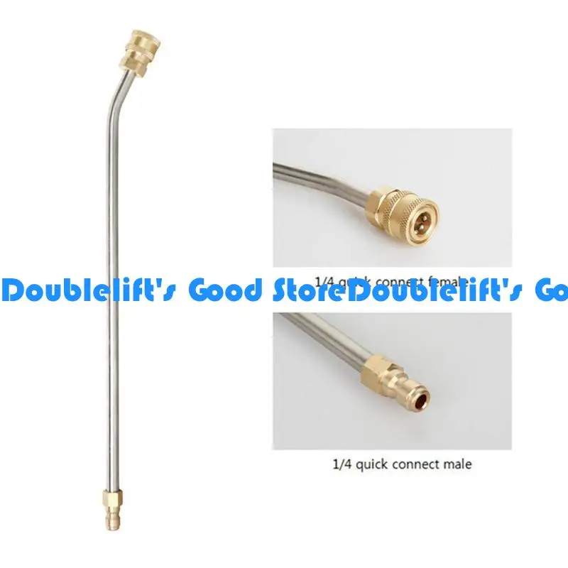 

652F Pressure Washer Gutter Cleaner Attachment Extension Wand for Gutter Cleaning 1/4 Inches Quick Connection Stainless Steel