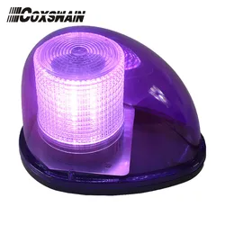 Coxswain-luz estroboscópica LED para techo de coche, base magnética, luz de advertencia de peligro para policía, luz estroboscópica de techo, 18x1W, 9 patrones de flash