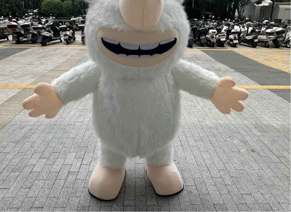 الكبار نفخ الوحش زي تفجير فروي التميمة البدلة لحفلة عيد ميلاد شخصية كرتونية تأثيري فستان لا بطارية