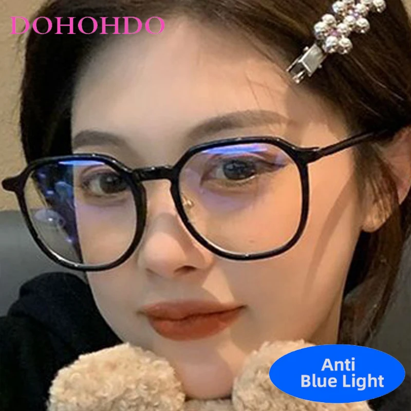 

Fashion Big Round Frame Men Women Optical Eyeglasses Vintage Designer Brand Anti-Blue Light Computer Reading Spectacle Lentes