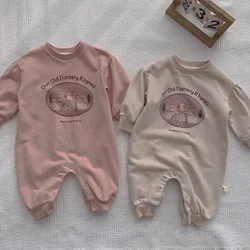 2024 Spring New Baby Long Sleeve Romper Fashion Print Boy Girl Newborn Cotton Jumpsuit Infant Toddler Casual Clothes 0-24M