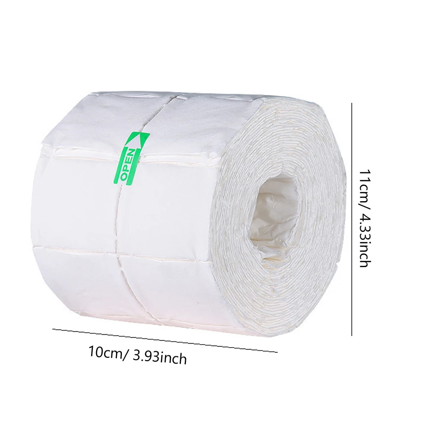 300Pcs Nail Wipes for Gel Nail Polish Lint Free Roll Pads, for Remover Cosmetic Cleaner Cleansing Manicure Tool