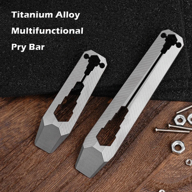 

6.6/10CM CNC Titanium Alloy Crowbar Multi-functional Multi Size Wrench Self-defens Lightweight Outdoor Camping EDC Tool Pry Bar