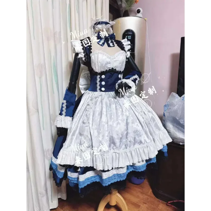 فستان خادمة إنجليزي من Yu Azur Lane Belfast أزياء تنكرية لحفلات الرسوم المتحركة أزياء الهالوين للعب الأدوار ملابس Clothinga;3,v'5.