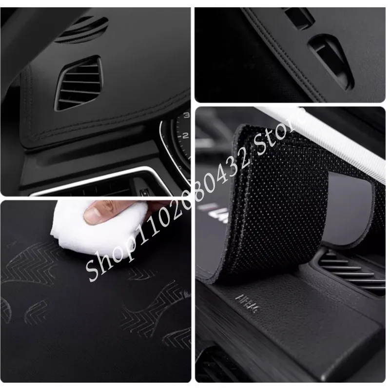 LHD Dashmat غطاء لوحة القيادة وسادة داش حصيرة المضادة للانزلاق السجاد اكسسوارات لفولكس واجن تايرون 2023-2025