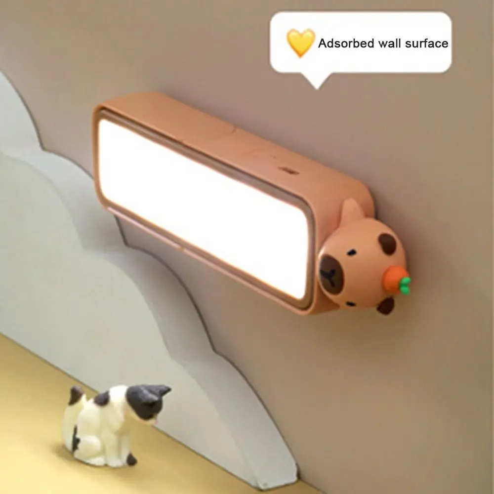 Usb recarregável capivara lâmpada de mesa multifuncional bonito dos desenhos animados animal pequena luz da noite 3 engrenagens ajustável engraçado lâmpada parede