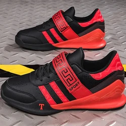 New men's and women's weightlifting shoes, high-quality microfiber TPU sole breathable hard drawn squat weightlifting shoes, com