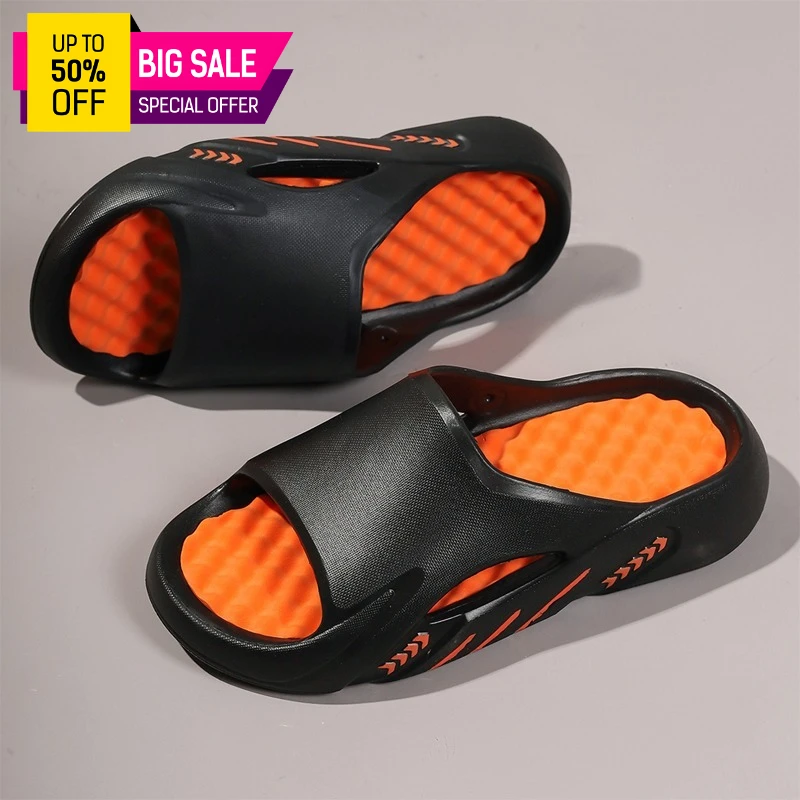 

2026 Men's and Women's Couple's Summer Anti-Odor Outdoor Sports Home Massage Non-Slip Beach Casual Sandals and Slippers
