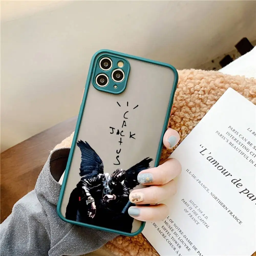 الفاخرة ترافيس سكوت الصبار جاك قضية الهاتف آيفون 16 15 14 11 12 13 برو ماكس X XS شفافة ماتي غطاء