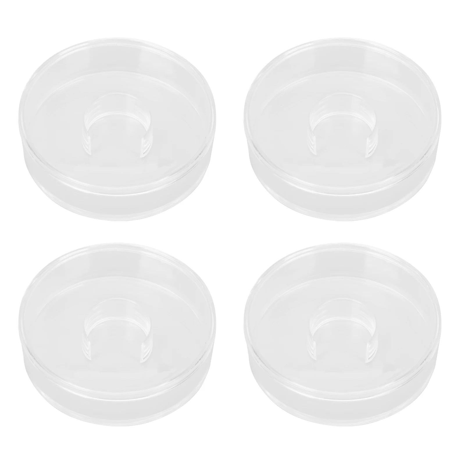

4pcs Delicate Round Acrylic Bracelet Boxes Premium Storage Display Containers For Small Items Space-Saving Transparent Packaging