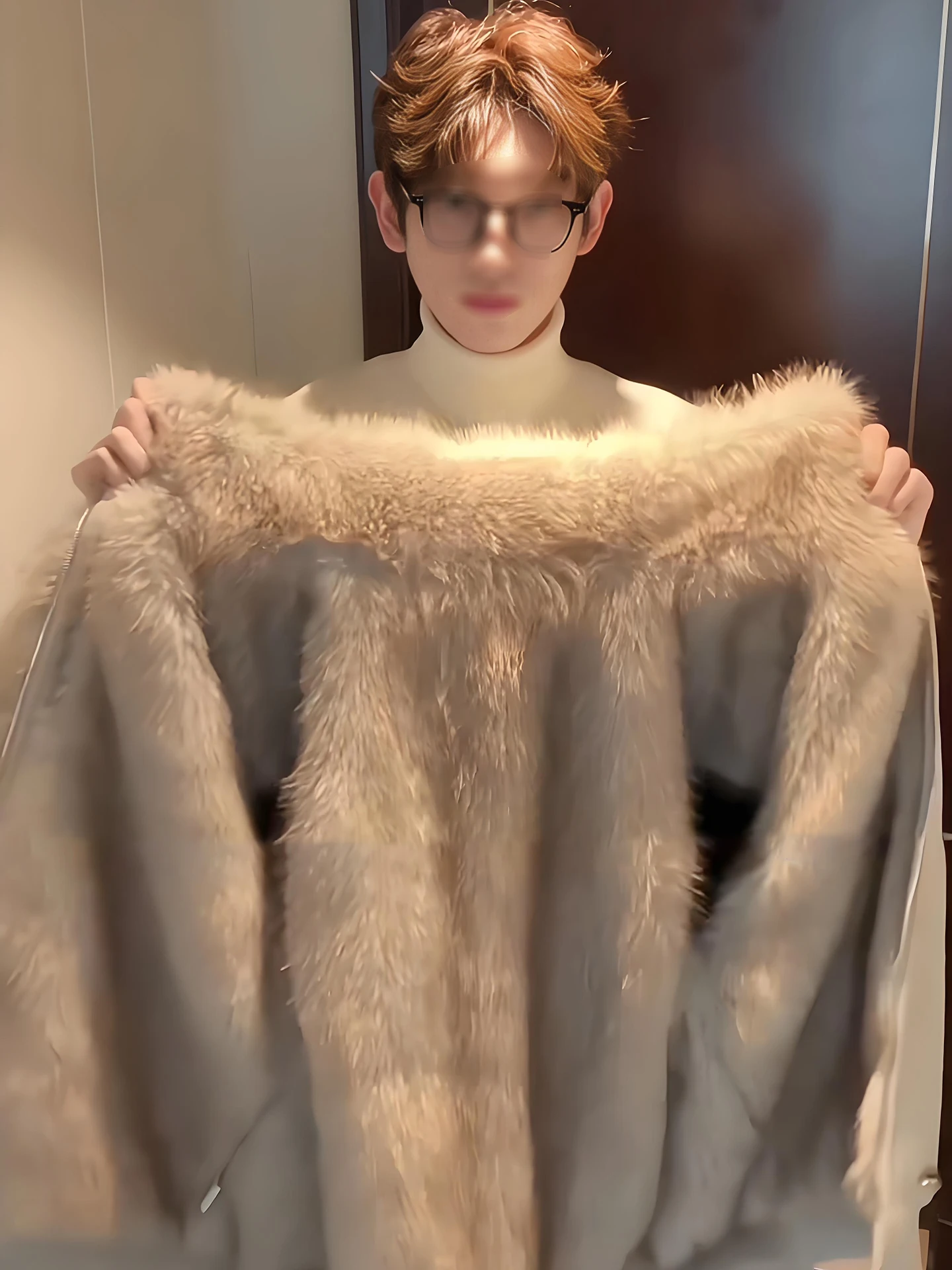 

American Sle Men's Fce Lined ort Thiened Winter Coat with Stand Collar And Fur Trim Polyester Viscose Blend Casual J...