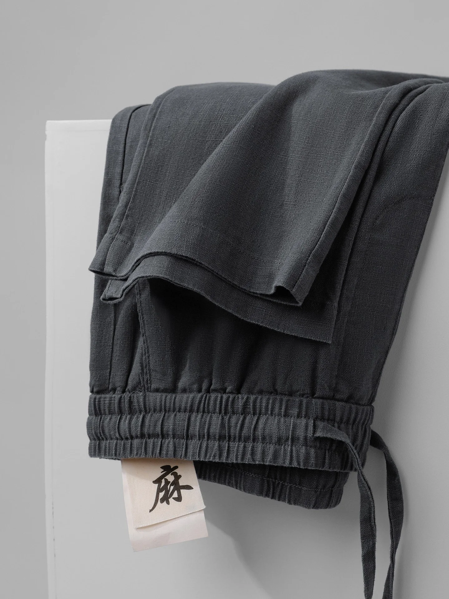 

Льняные повседневные брюки с завязками для мужчин: простые, свободные, широкие, тонкие, немнущиеся, с охлаждающим эффектом, летние, для отдыха