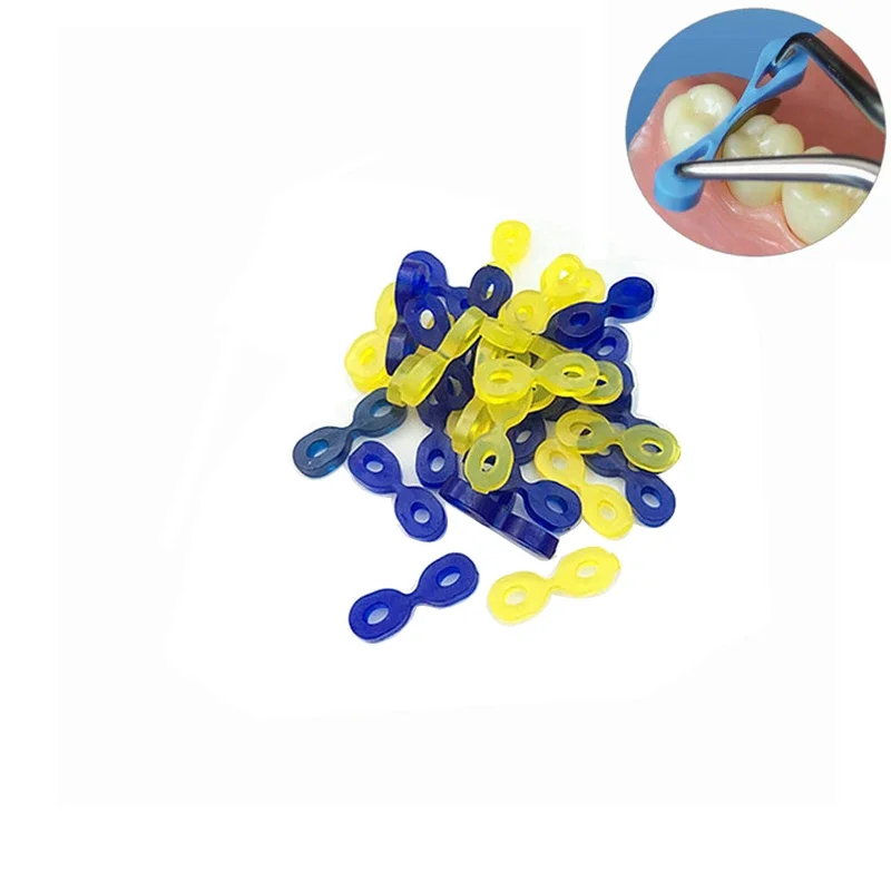 

60Pcs/box Dental Tooth Seperator Elastic Rubber Fixing Wedges Matrix Matrices Dentist Accessories