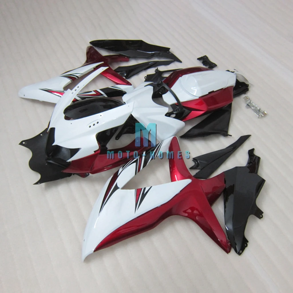 Customize Fairing Set for SUZUKI K8 GSXR600 GSXR750 2008-2010 GSX-R600 750 08 10 100% Injection Mold Rebuilding Bike Red White