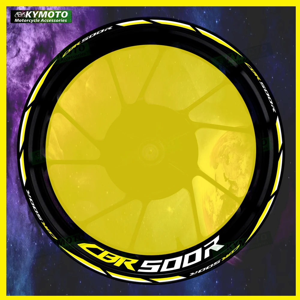 

For Honda CBR500R CBR 500R reflective motorcycle wheel 17 inch sticker racing fairing wheel decal rim stripe tape decoration