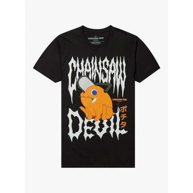 

Power Makima Denji Chainsaw Man Anime Gift t shirt 0326 DEVIL HUNTER Graphic Tee 100% cotton Y2K clothes Large size Tops S-6XL