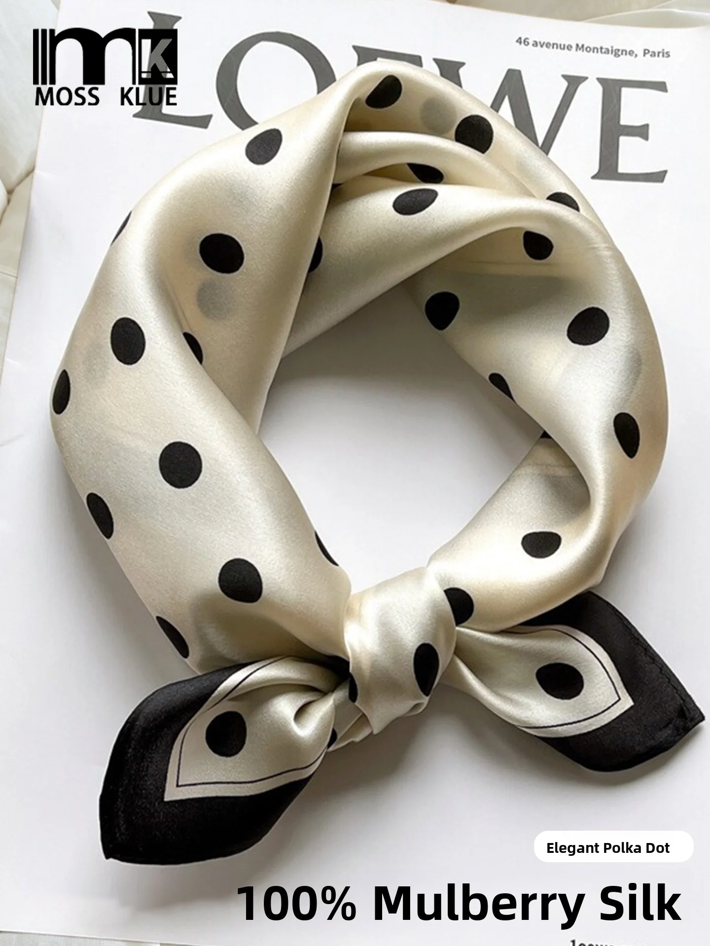 fashionable-polka-dot-silk-scarf-women's-silk-square-scarf-versatile-stylish-high-end-gift-lightweight-summer-wrap