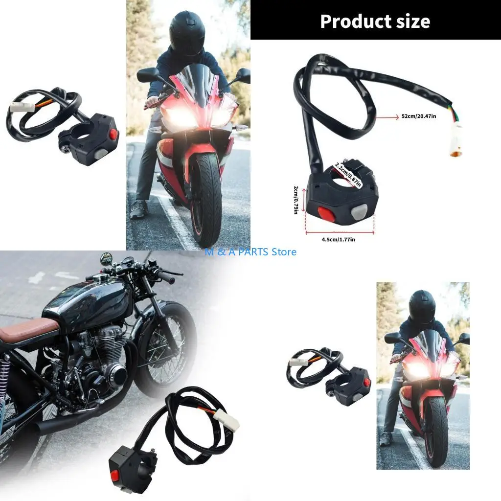 

U1JF Double Purpose Ignition Kills Switch Easy install Bike Switch Waterproof Ignition Kills Switch Motorcycle Switch for KTN