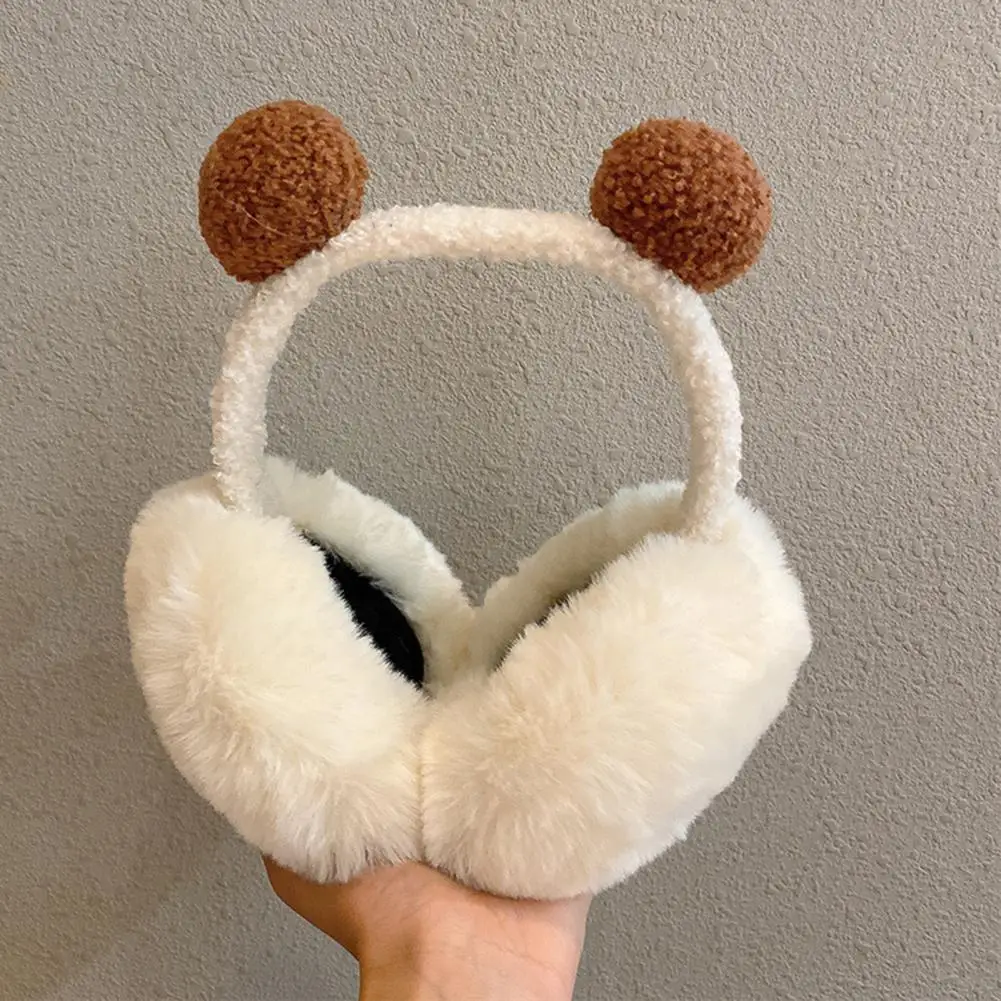 Foldable Earmuffs Warm Earmuffs Cozy Foldable Winter Earmuffs Soft Plush Ear Protection Color Matching Unisex for Outdoor