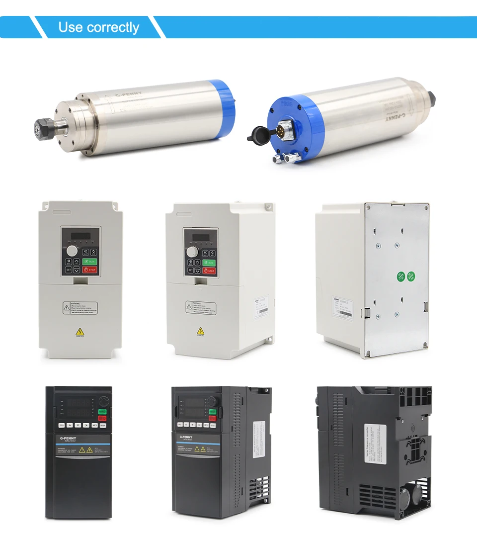 G-Penny 3,2 kW wassergekühlte Spindel-Kits 100 mm ER20 4 Stück Keramik-Kugellager 220 V/380 V 1,27 Nm & 4 kW VFD & 100 mm Halter & Pumpe – Detail 17