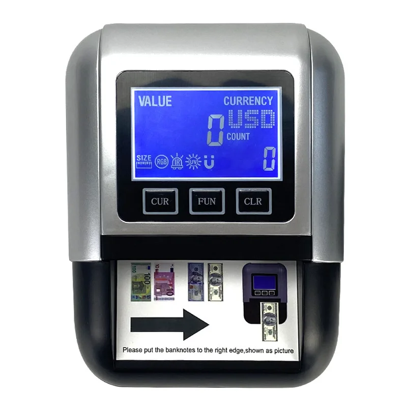 XD300A Portable Bill Detector for USD Euro Four-Way Feed with Total Amount and Optional Lithium Battery