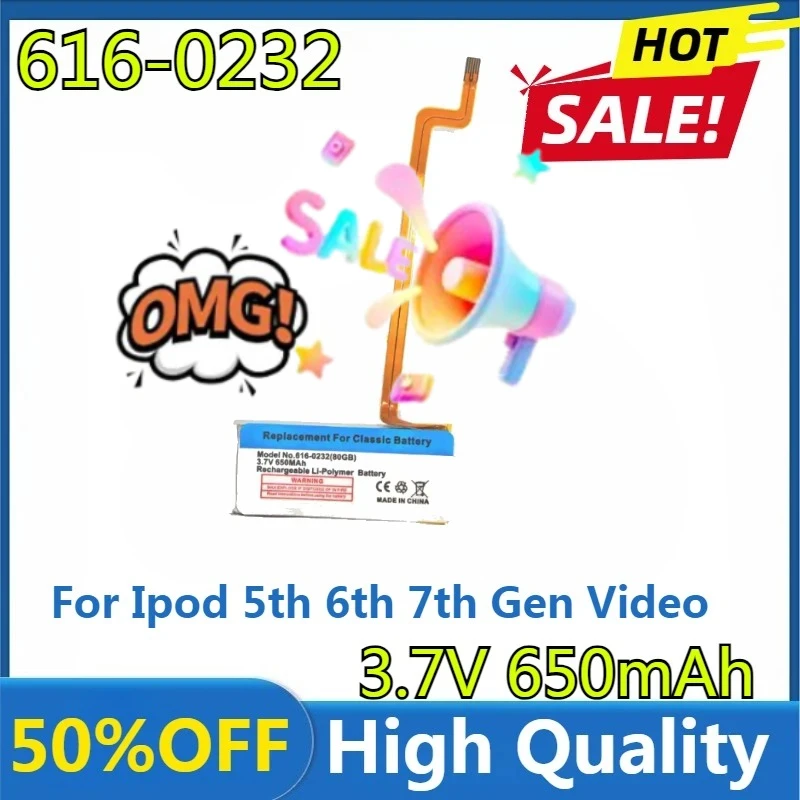 

New Replacement SSD HD Upgrade Battery for Ipod 5th Gen Video 30gb / 6th Gen Classic 80gb 120gb / 7th Gen 160gb