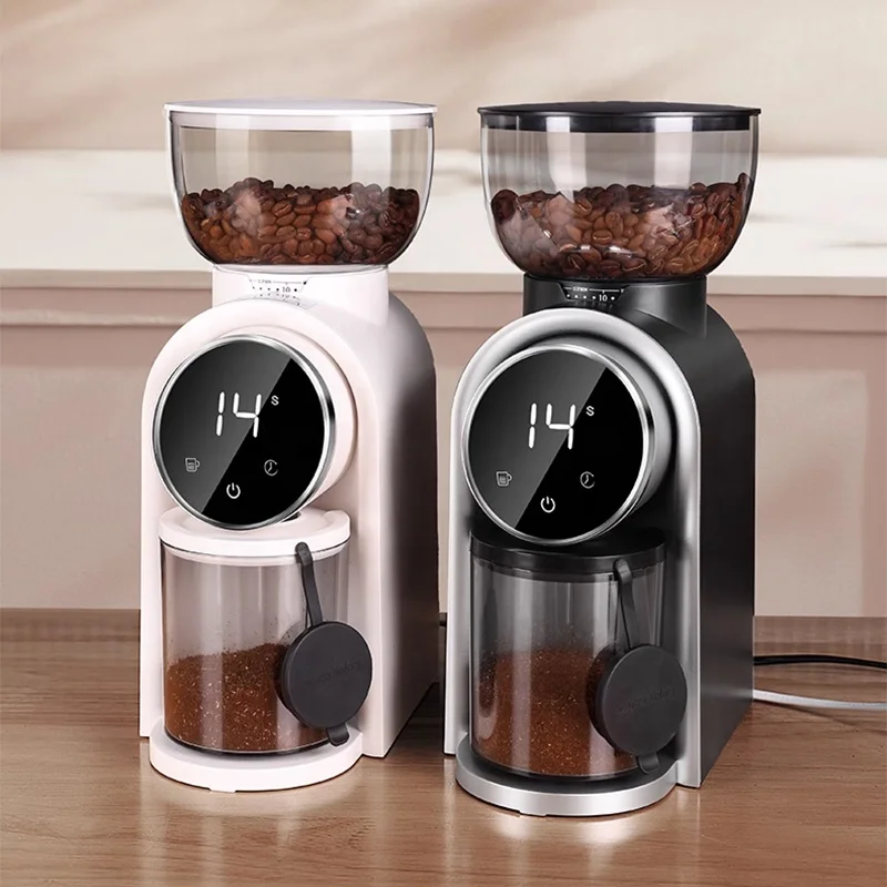 Portable Adjustable Italian Espresso Hand Brewed French Press Conical Burr Electric Coffee Bean Grinder Machine