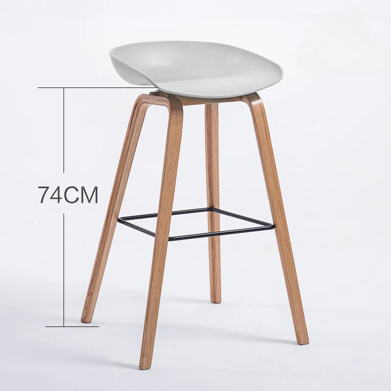 Design minimalist ische Bar stühle europäische Rückenlehne bequeme nordische Bar stühle Holz hohe Taburete Alt Para Cocina Möbel