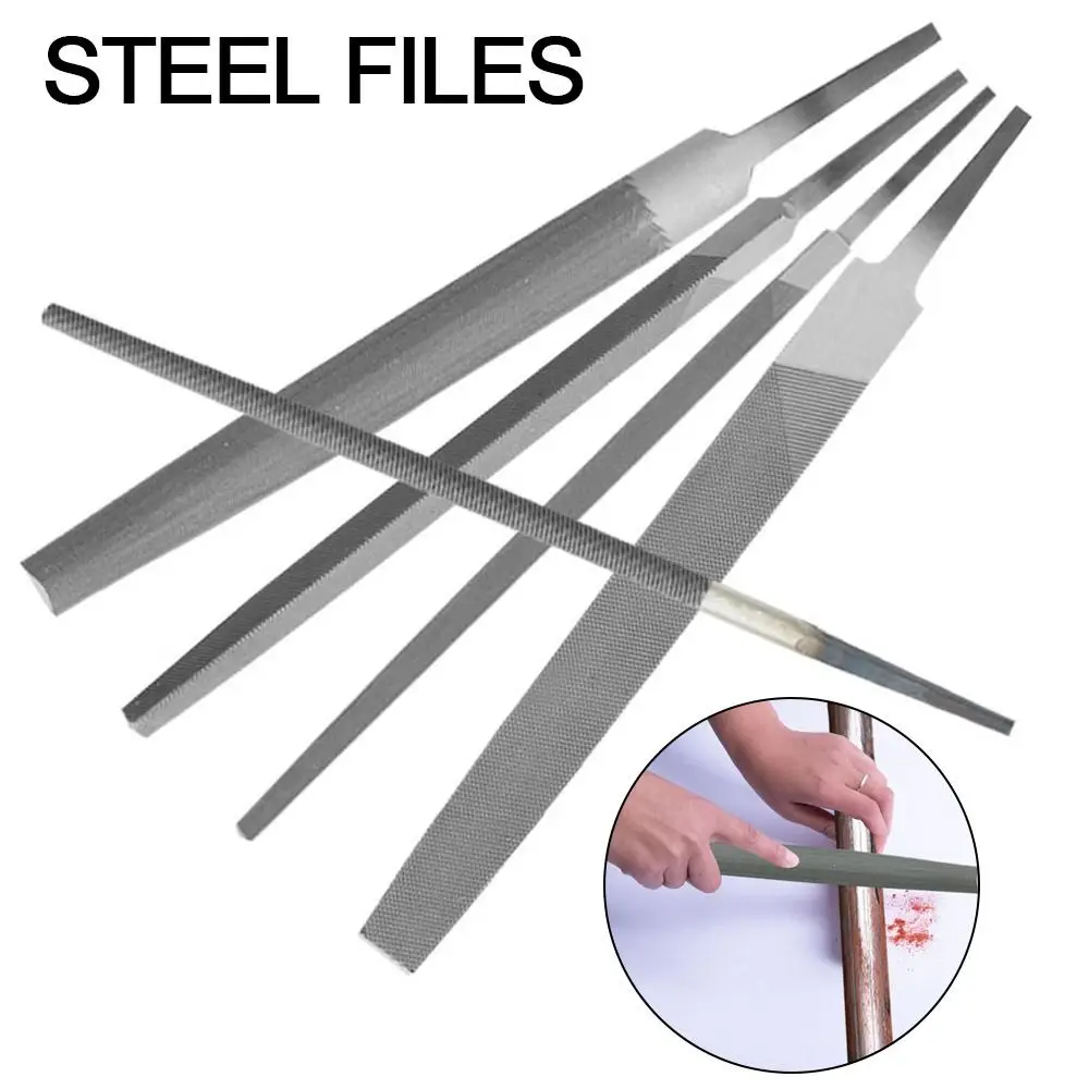 6/8 Inch Steel Files Middle Tooth Flat/Semicircle/Triangle/Circle/Square Saw Files For Sharpening Straightening Grinding Carving