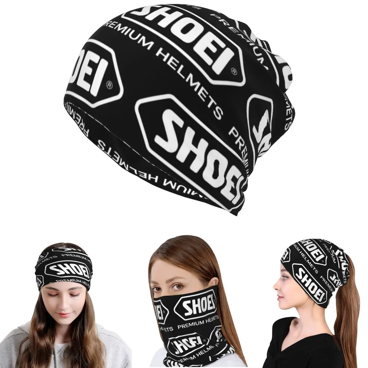

Shoei Motorcycle Helmets Bandana Neck Cover Face Scarf Multi-use Face Mask Beanies Hat Unisex Adult All Season