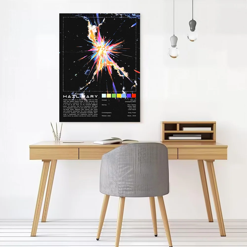 Project Hail Mary Movie Poster Canvas Wall Art Custom Photo Print Modern Painting for Fans Decor Living Room Decorations Bedroom
