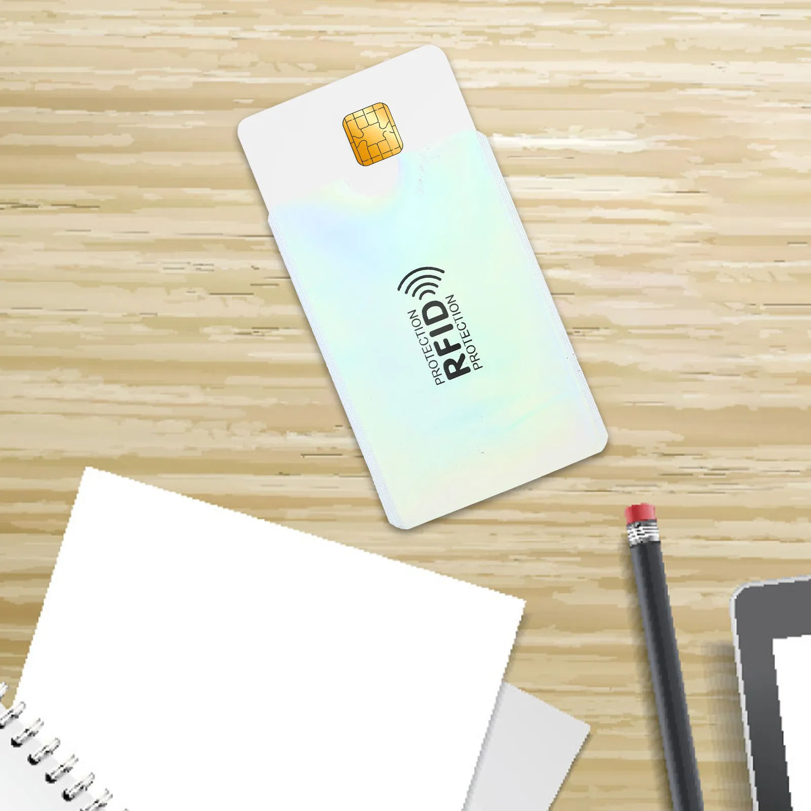 

10Pcs Rfid Blocking Card Sleeves Id Card Protector Transparent Credit Bank Business Cards Holder Reusable Wear Resistant