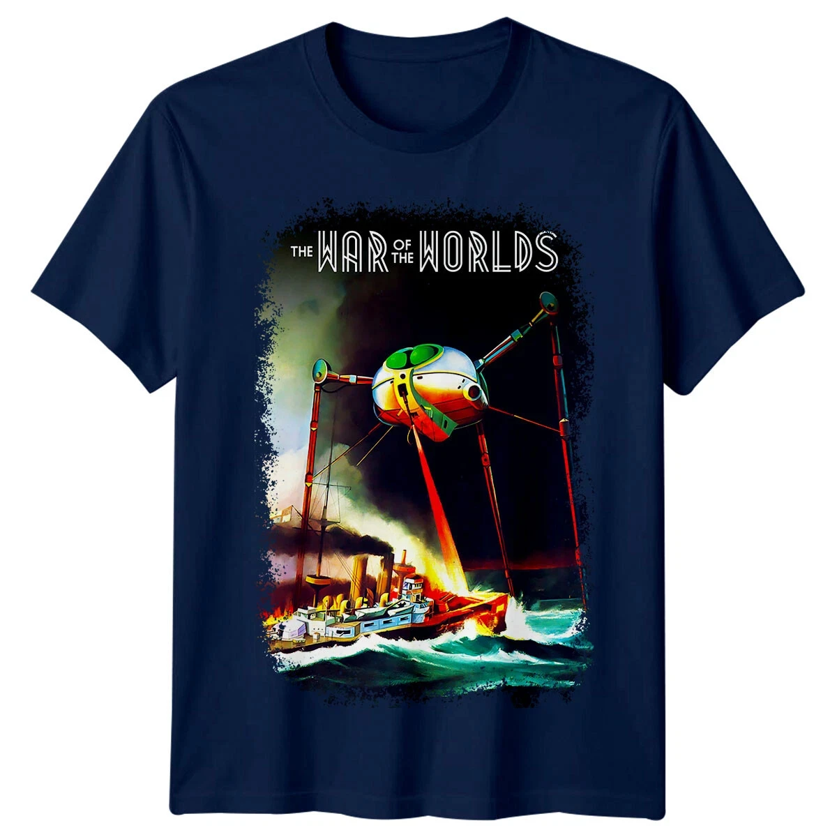 Der Krieg der Welten (1953) Film T-Shirt Damen Herren Baumwoll-T-Shirt Lässiges Sommer-Oversize-Humor-Kurzarm-Streetwear-Oberteil – Detail 6