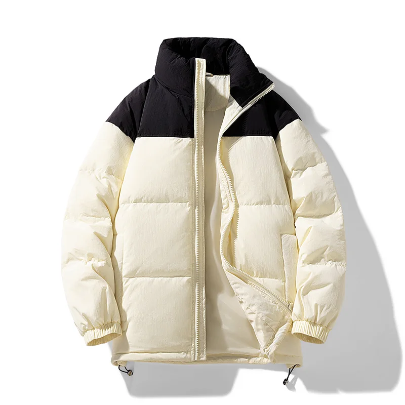 Casual Men's Stand Collar Duck Down Jackets 2025 Autumn Winter Outdoor Puffer Coat High Sreet Wear Windproof Padded Top Clothing