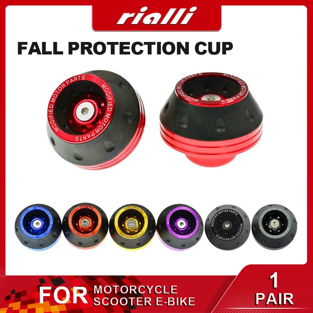 

2PCS Universal Motorcycle Wheel Protection Crash Cups Colorful Motorbike Scooter Protector Damping Cups Modified Accessories