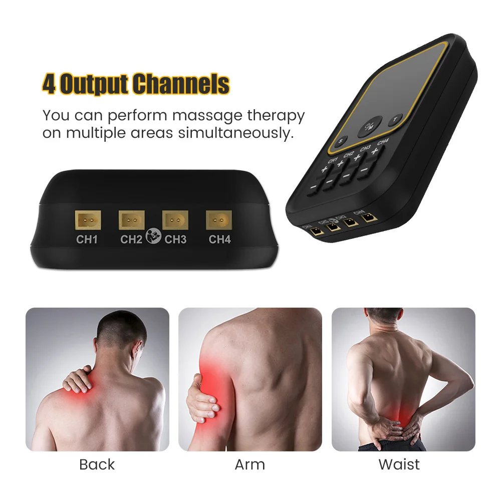 Professional Tens Electrostimulation Muscle Stimulator Electrical Acupuncture Pulse EMS Therapy Body Massager Nerve Relax Device