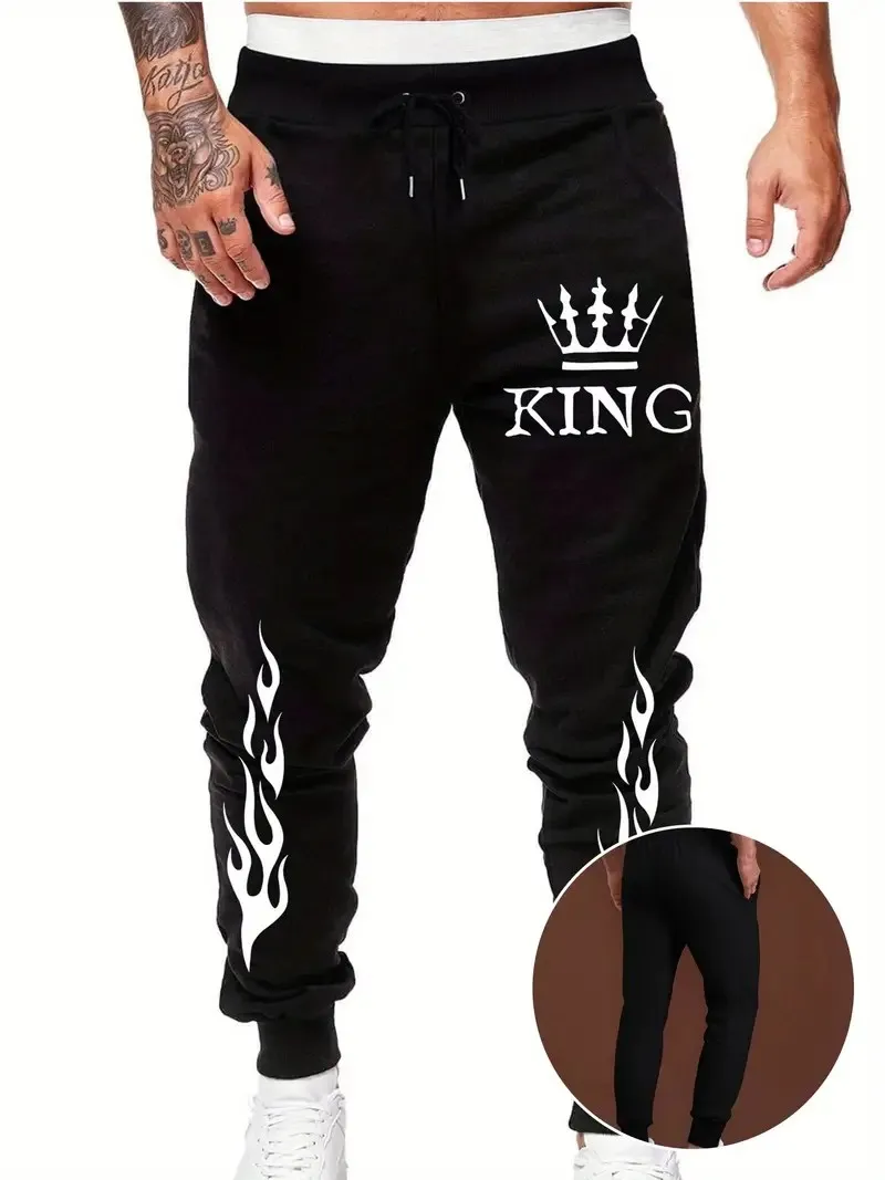 

The new men's trousers for Spring and Autumn 2025 feature street casual fashionable sporty and breathable 3D letter prints