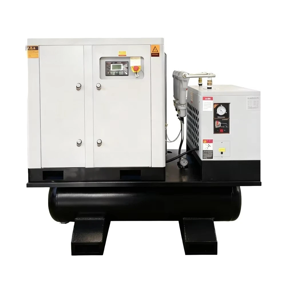 High Pressure 8 bar 16bar 20bar Screw Air Compressor 11KW 15KW 20HP All in One Air-compressor for Cutting Machine