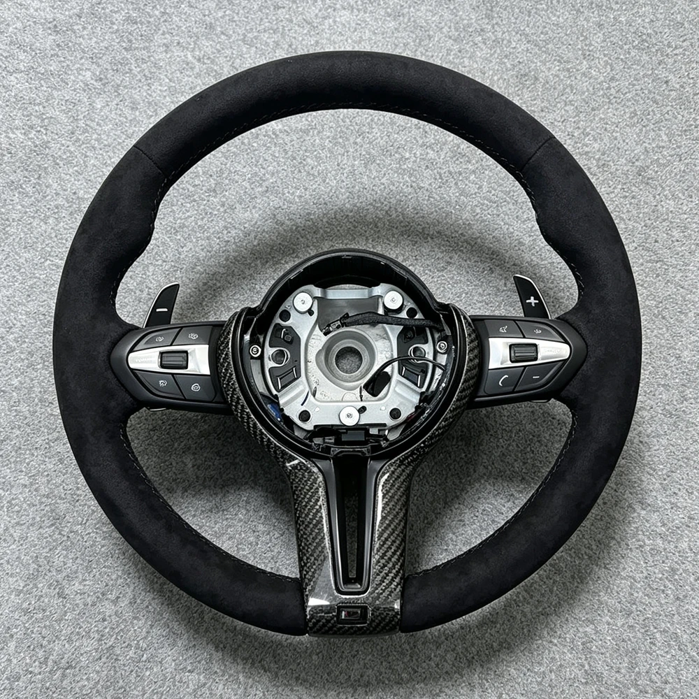 Suede Steering Wheel Car Accessories For BMW F80 M3 M4 F82 F85 F90 X5 F15 E70 E90 F10 F20 F22 F30 F31 M2 F87 M3 Factory Direct view 2