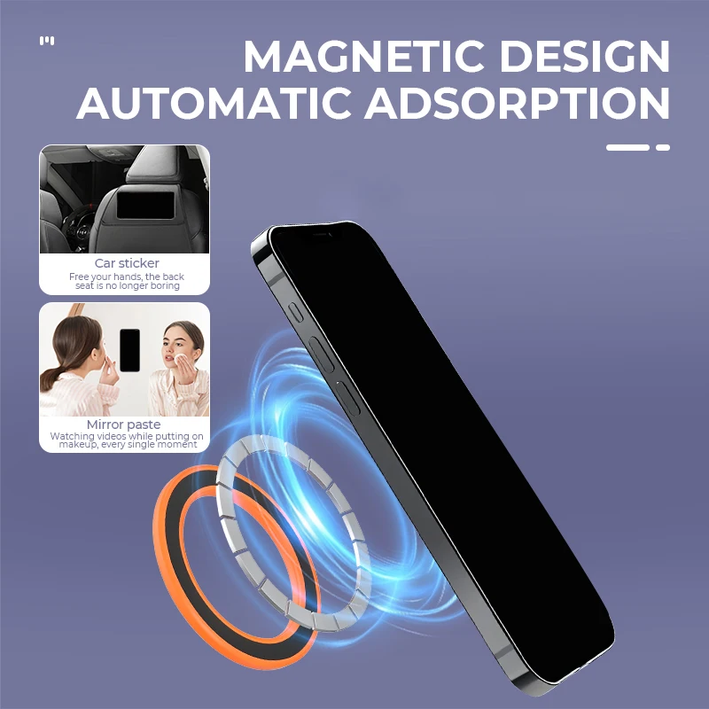 Suporte magnético do telefone móvel para magsafe a parede forte ímã anel suporte para iphone 15 16 17 pro quarto adesivo suporte do telefone