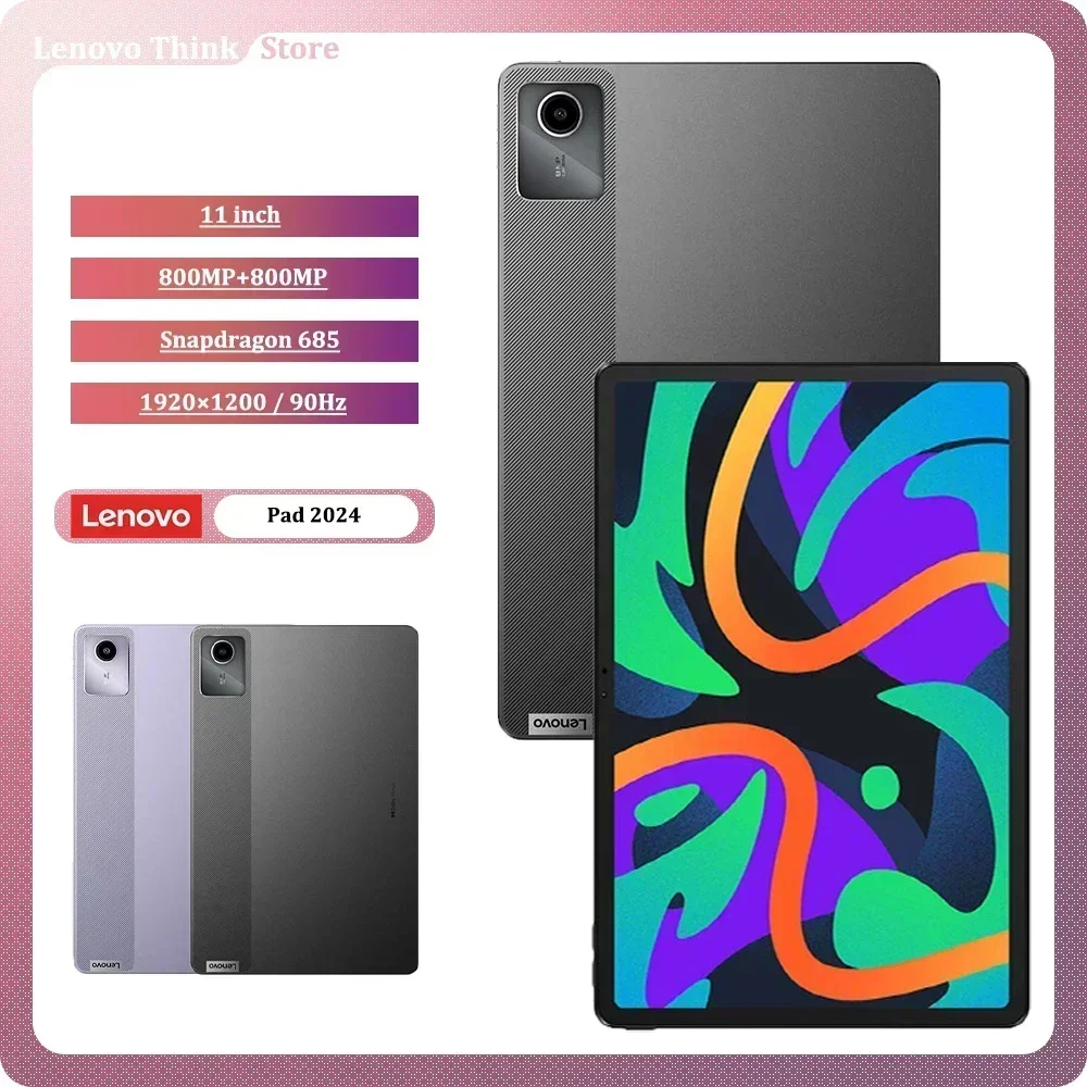 Lenovo Tablet New Pad 2024 Qualcomm Snapdragon 685 8-core Android 11 Inch 8G 128G WIFI Grey Learning Office Entertainment