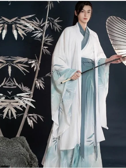 Original Hanfu male style Chinese style large-sized Hanfu ancient costume role-playing chivalrous hero Chinese folk Hanfu