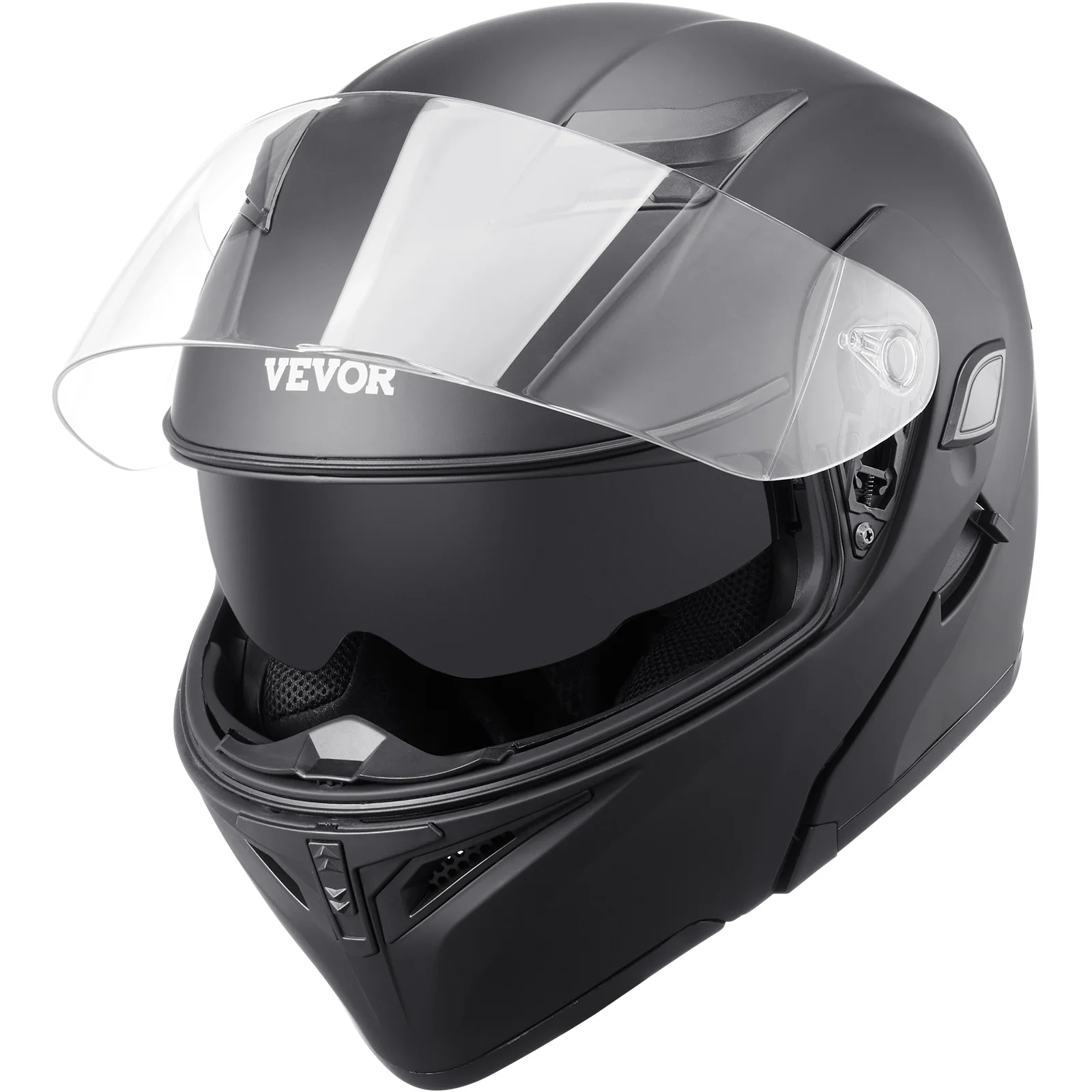 VEVOR Smart Street ABS & High Density Helmet with Bluetooth Slot & Interchangeable Lens, DOT Approved Motocross Helmet, Fit for