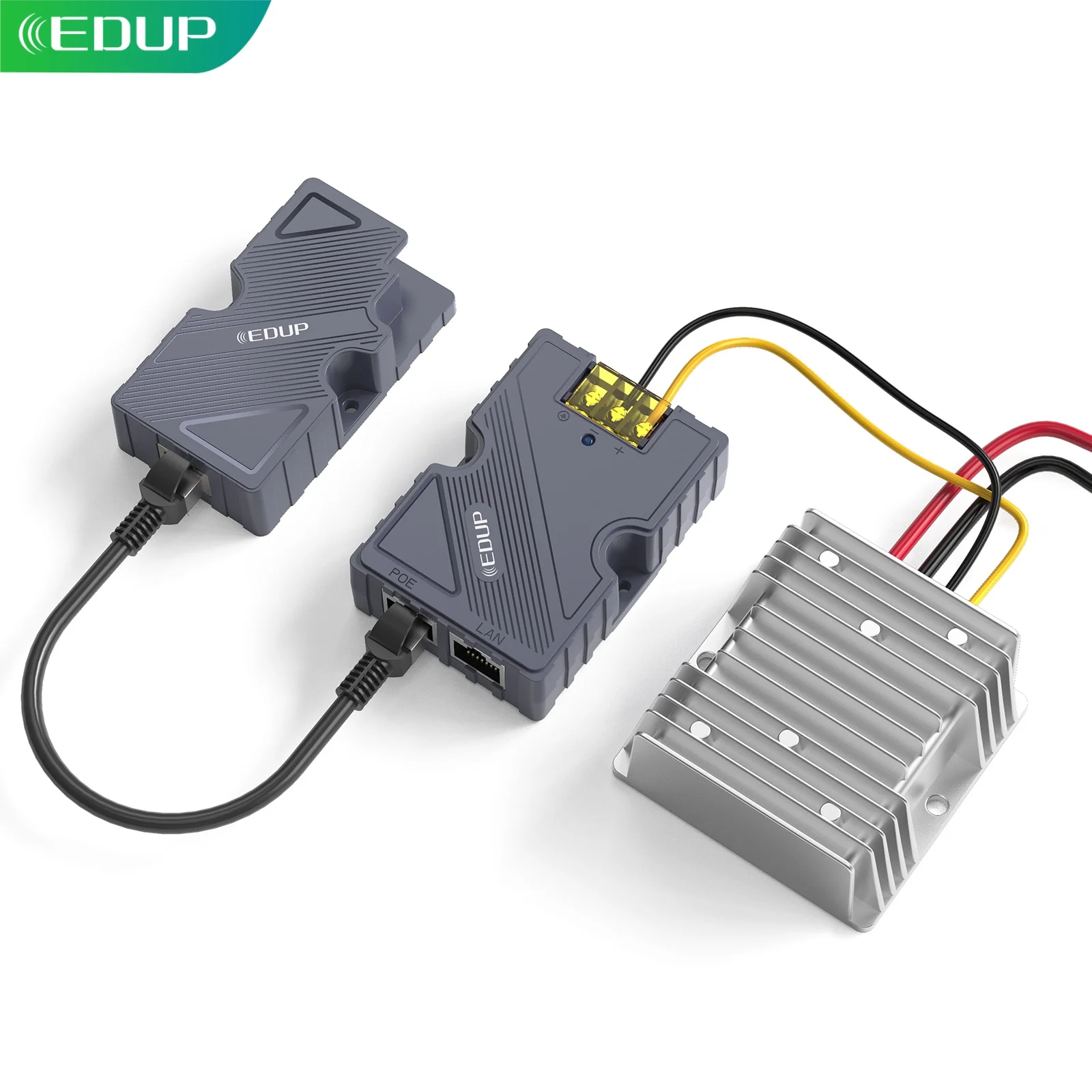 EDUP SK9603 Starlink Standard Actuated Gigabit PoE Injector 150W 12V to 48V 3A DC Step-up Converter Starlink Cable Adapter Kit