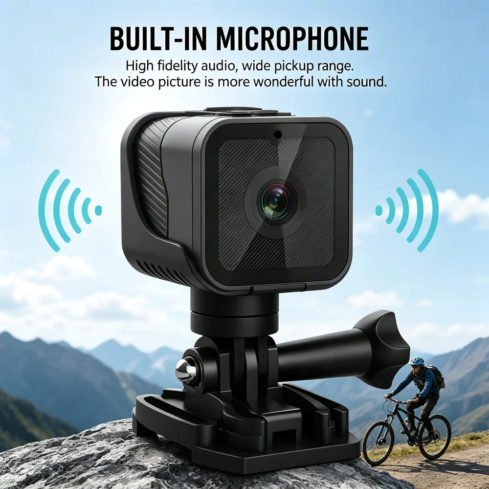 1080P WiFi Wireless Action Camera – Mini Sports DV with Hotspot, Motorcycle Driving Recorder, Small HD Cam for Outdoor Cycling