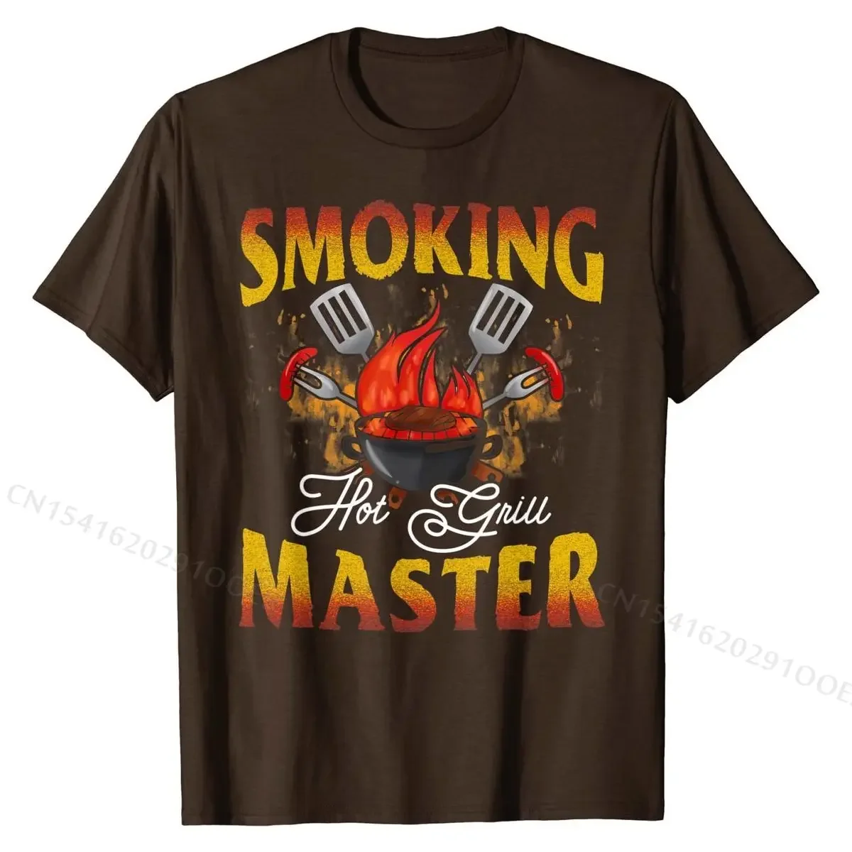 Smoking Hot Grill Master Barbecue BBQ Gift T-Shirt Tees Designer Customized Cotton Men's T Shirt Normal