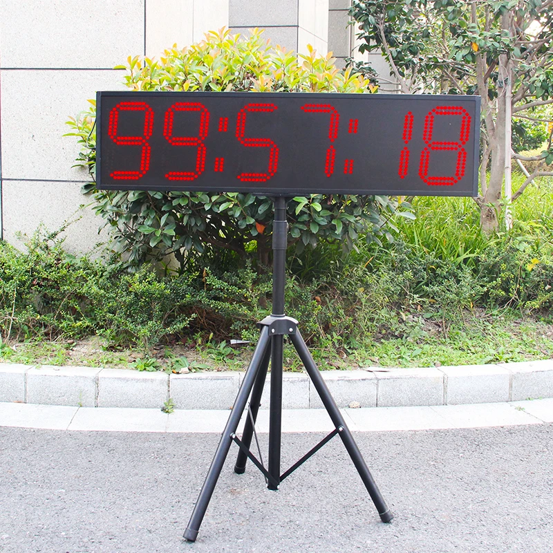 Large Wireless Timing System  Timer 6 Digits Swatch Countdown Clock LED Training Race Timer