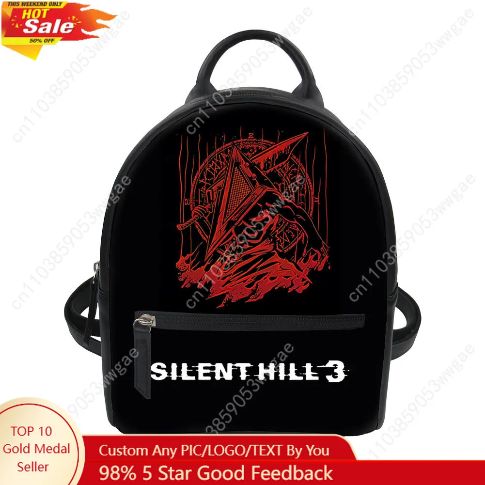 

Silent Hill 3 Backpack Purse Womens Schoolbags Customized Double Shoulder Bag High Quality Mini Daypack Leather Travel Bag Gift